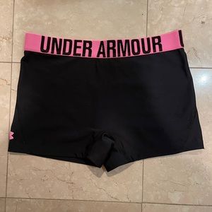 Under Armour black and pink shorts